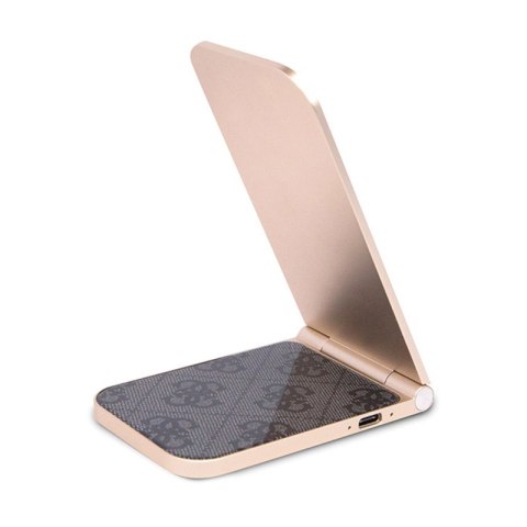 Guess 4G Pattern MagSafe - Składana ładowarka indukcyjna 2w1 z MagSafe do iPhone i AirPods 15W (czarny) Guess 4G Pattern MagSafe - Składana ładowarka indukcyjna 2w1 z MagSafe do iPhone i AirPods 15W (czarny)