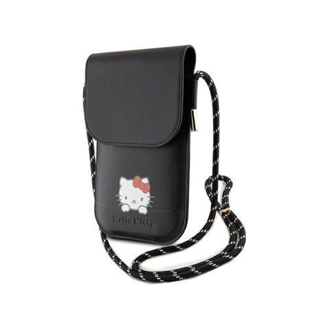 Hello Kitty Leather Daydreaming Cord - Torebka crossbody na telefon (czarny) Hello Kitty Leather Daydreaming Cord - Torebka crossbody na telefon (czarny)