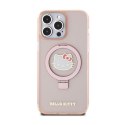 Hello Kitty Ring Stand Glitter Electrop Logo MagSafe - Etui iPhone 15 Pro Max (różowy)