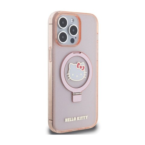 Hello Kitty Ring Stand Glitter Electrop Logo MagSafe - Etui iPhone 15 Pro Max (różowy) Hello Kitty Ring Stand Glitter Electrop Logo MagSafe - Etui iPhone 15 Pro Max (różowy)