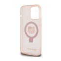 Hello Kitty Ring Stand Glitter Electrop Logo MagSafe - Etui iPhone 15 Pro Max (różowy)