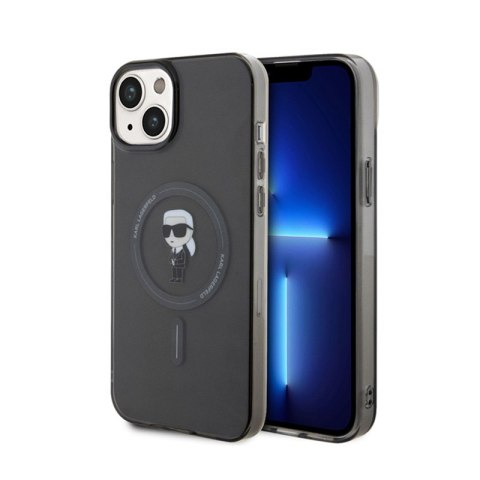 Karl Lagerfeld IML Ikonik MagSafe - Etui iPhone 15 Plus (czarny) Karl Lagerfeld IML Ikonik MagSafe - Etui iPhone 15 Plus (czarny)