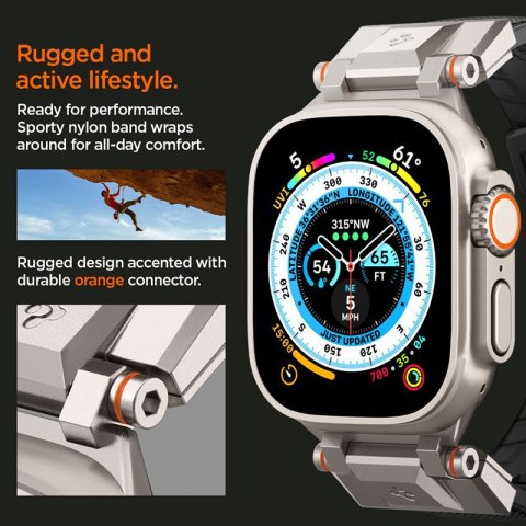 Spigen DuraPro Armor - Pasek do Apple Watch 42/44/45/49 mm (czarny) Spigen DuraPro Armor - Pasek do Apple Watch 42/44/45/49 mm (czarny)