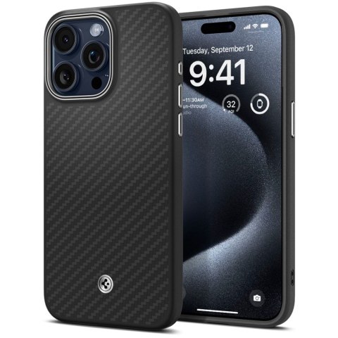 Spigen Enzo Aramid Mag MagSafe - Etui iPhone 15 Pro (Czarny) Spigen Enzo Aramid Mag MagSafe - Etui iPhone 15 Pro (Czarny)