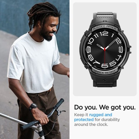 Spigen Rugged Armor Pro - Pasek + etui do Samsung Galaxy Watch 6 Classic 47 mm (Czarny) Spigen Rugged Armor Pro - Pasek + etui do Samsung Galaxy Watch 6 Classic 47 mm (Czarny)