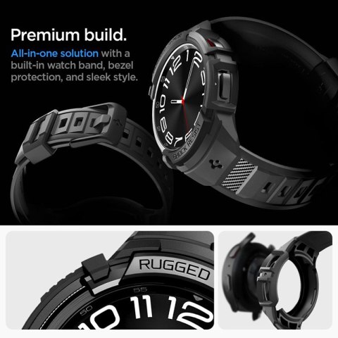 Spigen Rugged Armor Pro - Pasek + etui do Samsung Galaxy Watch 6 Classic 47 mm (Czarny) Spigen Rugged Armor Pro - Pasek + etui do Samsung Galaxy Watch 6 Classic 47 mm (Czarny)