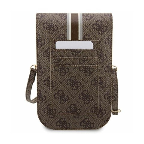 Guess 4G Stripes - Torebka crossbody na telefon (brązowy) Guess 4G Stripes - Torebka crossbody na telefon (brązowy)