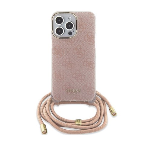 Guess Crossbody Cord 4G Print - Etui iPhone 15 Pro Max (różowy) Guess Crossbody Cord 4G Print - Etui iPhone 15 Pro Max (różowy)