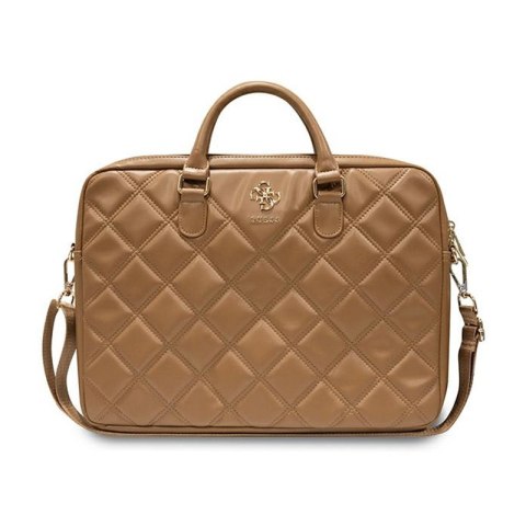 Guess Quilted 4G Computer Bag - Torba na notebooka 15" / 16" (brązowy) Guess Quilted 4G Computer Bag - Torba na notebooka 15" / 16" (brązowy)