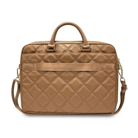 Guess Quilted 4G Computer Bag - Torba na notebooka 15" / 16" (brązowy) Guess Quilted 4G Computer Bag - Torba na notebooka 15" / 16" (brązowy)
