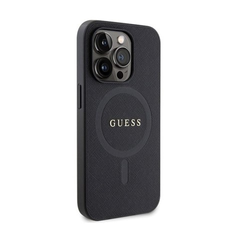 Guess Saffiano MagSafe - Etui iPhone 14 Pro (czarny) Guess Saffiano MagSafe - Etui iPhone 14 Pro (czarny)