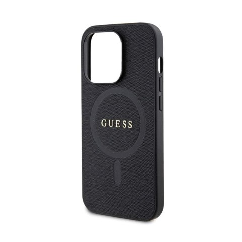 Guess Saffiano MagSafe - Etui iPhone 14 Pro (czarny) Guess Saffiano MagSafe - Etui iPhone 14 Pro (czarny)
