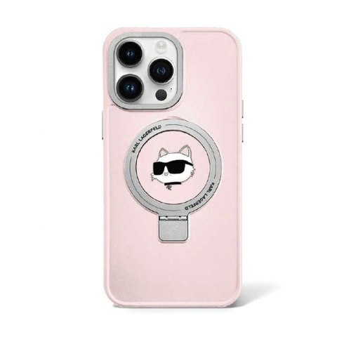 Karl Lagerfeld Ring Stand Choupette Head MagSafe - Etui iPhone 15 Pro Max (różowy) Karl Lagerfeld Ring Stand Choupette Head MagSafe - Etui iPhone 15 Pro Max (różowy)