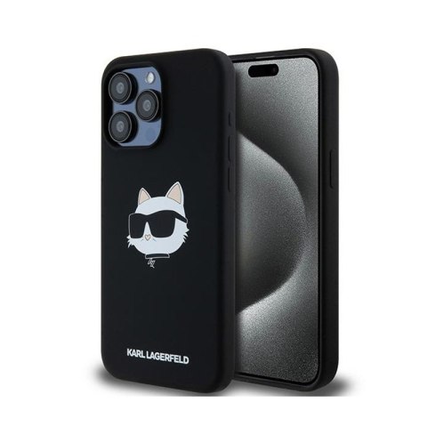 Karl Lagerfeld Silicone Choupette Head MagSafe - Etui iPhone 15 Pro (czarny) Karl Lagerfeld Silicone Choupette Head MagSafe - Etui iPhone 15 Pro (czarny)