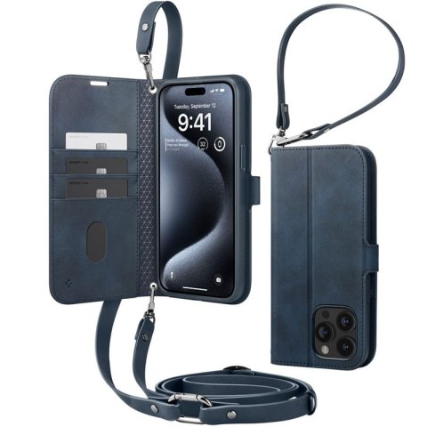 Spigen Wallet S Pro - Etui do iPhone 15 Pro (Navy) Spigen Wallet S Pro - Etui do iPhone 15 Pro (Navy)