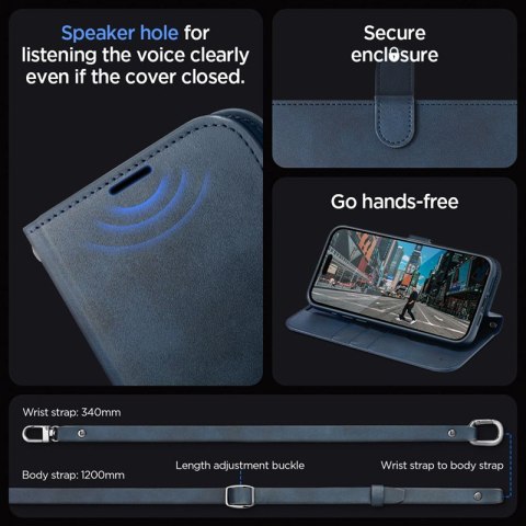 Spigen Wallet S Pro - Etui do iPhone 15 Pro (Navy) Spigen Wallet S Pro - Etui do iPhone 15 Pro (Navy)