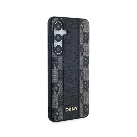 DKNY Leather Checkered Mono Pattern MagSafe - Etui Samsung Galaxy S24 (czarny) DKNY Leather Checkered Mono Pattern MagSafe - Etui Samsung Galaxy S24 (czarny)