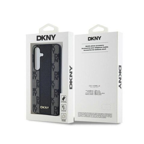 DKNY Leather Checkered Mono Pattern MagSafe - Etui Samsung Galaxy S24 (czarny) DKNY Leather Checkered Mono Pattern MagSafe - Etui Samsung Galaxy S24 (czarny)