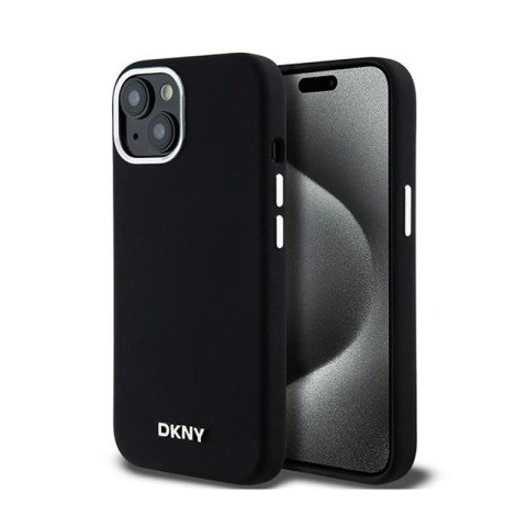 DKNY Liquid Silicone Small Metal Logo MagSafe - Etui iPhone 15 / 14 / 13 (czarny) DKNY Liquid Silicone Small Metal Logo MagSafe - Etui iPhone 15 / 14 / 13 (czarny)