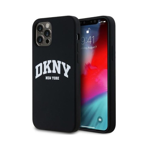 DKNY Liquid Silicone White Printed Logo MagSafe - Etui iPhone 12 / iPhone 12 Pro (czarny) DKNY Liquid Silicone White Printed Logo MagSafe - Etui iPhone 12 / iPhone 12 Pro (czarny)