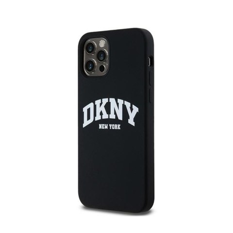 DKNY Liquid Silicone White Printed Logo MagSafe - Etui iPhone 12 / iPhone 12 Pro (czarny) DKNY Liquid Silicone White Printed Logo MagSafe - Etui iPhone 12 / iPhone 12 Pro (czarny)