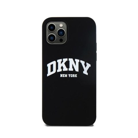 DKNY Liquid Silicone White Printed Logo MagSafe - Etui iPhone 12 / iPhone 12 Pro (czarny) DKNY Liquid Silicone White Printed Logo MagSafe - Etui iPhone 12 / iPhone 12 Pro (czarny)