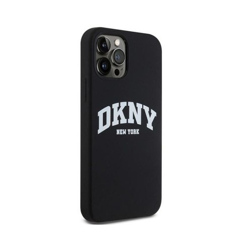 DKNY Liquid Silicone White Printed Logo MagSafe - Etui iPhone 12 / iPhone 12 Pro (czarny) DKNY Liquid Silicone White Printed Logo MagSafe - Etui iPhone 12 / iPhone 12 Pro (czarny)