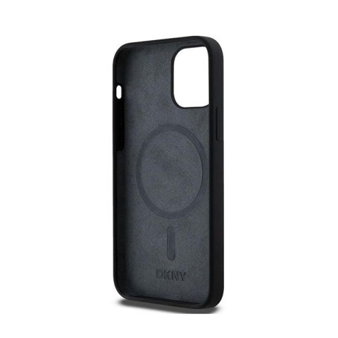 DKNY Liquid Silicone White Printed Logo MagSafe - Etui iPhone 12 / iPhone 12 Pro (czarny) DKNY Liquid Silicone White Printed Logo MagSafe - Etui iPhone 12 / iPhone 12 Pro (czarny)