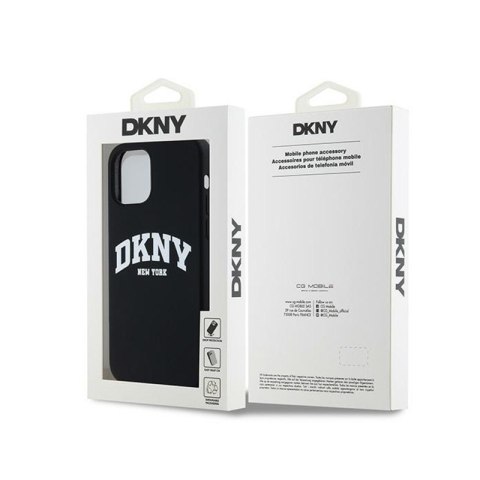 DKNY Liquid Silicone White Printed Logo MagSafe - Etui iPhone 12 / iPhone 12 Pro (czarny) DKNY Liquid Silicone White Printed Logo MagSafe - Etui iPhone 12 / iPhone 12 Pro (czarny)