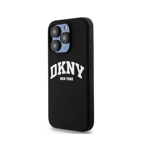 DKNY Liquid Silicone White Printed Logo MagSafe - Etui iPhone 15 Pro (czarny) DKNY Liquid Silicone White Printed Logo MagSafe - Etui iPhone 15 Pro (czarny)