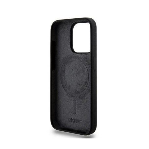 DKNY Liquid Silicone White Printed Logo MagSafe - Etui iPhone 15 Pro (czarny) DKNY Liquid Silicone White Printed Logo MagSafe - Etui iPhone 15 Pro (czarny)