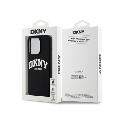 DKNY Liquid Silicone White Printed Logo MagSafe - Etui iPhone 15 Pro (czarny) DKNY Liquid Silicone White Printed Logo MagSafe - Etui iPhone 15 Pro (czarny)