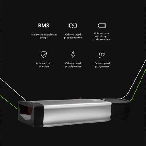 Green Cell - Bateria do roweru elektrycznego E-Bike z ładowarką 48V 20Ah 960Wh Li-Ion RCA Green Cell - Bateria do roweru elektrycznego E-Bike z ładowarką 48V 20Ah 960Wh Li-Ion RCA
