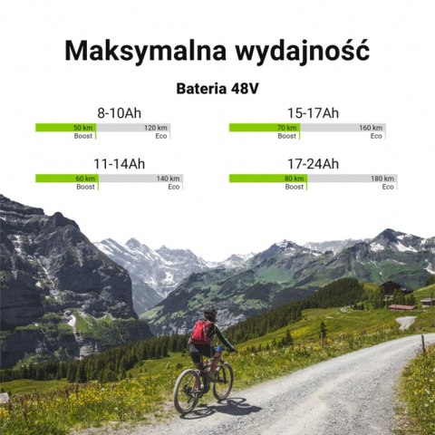 Green Cell - Bateria do roweru elektrycznego E-Bike z ładowarką 48V 20Ah 960Wh Li-Ion RCA Green Cell - Bateria do roweru elektrycznego E-Bike z ładowarką 48V 20Ah 960Wh Li-Ion RCA