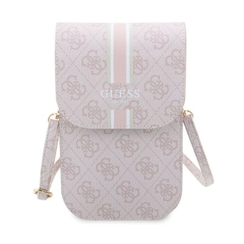 Guess 4G Stripes - Torebka crossbody na telefon (różowy) Guess 4G Stripes - Torebka crossbody na telefon (różowy)
