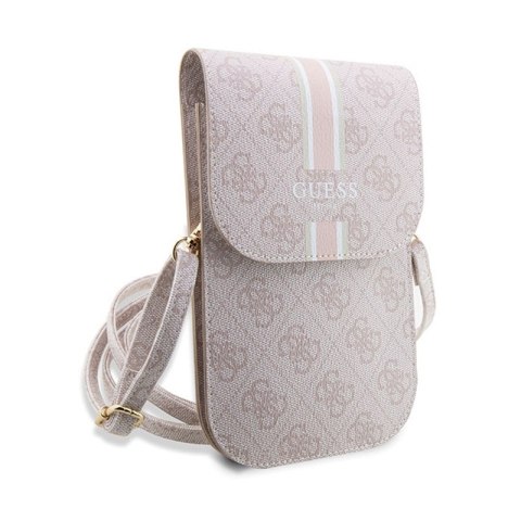 Guess 4G Stripes - Torebka crossbody na telefon (różowy) Guess 4G Stripes - Torebka crossbody na telefon (różowy)