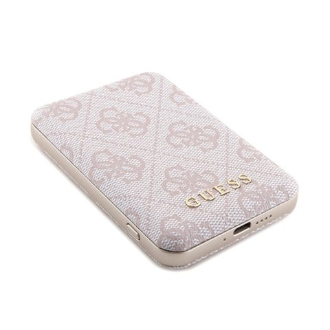 Guess Bundle Pack MagSafe 4G Metal Gold Logo - Zestaw etui + Power Bank 5000mAh MagSafe iPhone 15 Pro (różowy) Guess Bundle Pack MagSafe 4G Metal Gold Logo - Zestaw etui + Power Bank 5000mAh MagSafe iPhone 15 Pro (różowy)