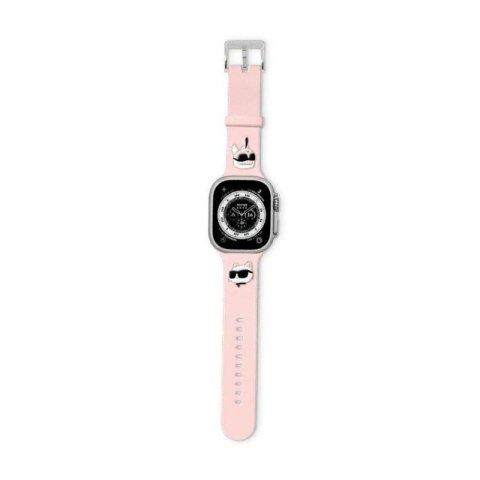 Karl Lagerfeld 3D Rubber Karl & Choupette Heads NFT - Pasek do Apple Watch 38/40/41 mm (różowy) Karl Lagerfeld 3D Rubber Karl & Choupette Heads NFT - Pasek do Apple Watch 38/40/41 mm (różowy)