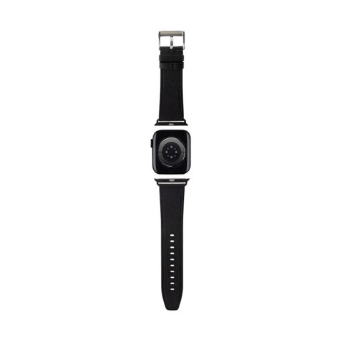 Karl Lagerfeld Saffiano Monogram - Pasek do Apple Watch 42/44/45/49 mm (czarny) Karl Lagerfeld Saffiano Monogram - Pasek do Apple Watch 42/44/45/49 mm (czarny)