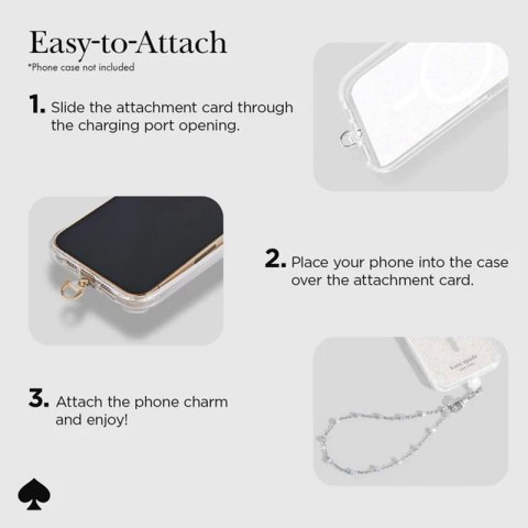 Kate Spade New York Universal Phone Charm Wristlet - Uniwersalna smyczka do telefonu (Dazzle Chain Silver) Kate Spade New York Universal Phone Charm Wristlet - Uniwersalna smyczka do telefonu (Dazzle Chain Silver)
