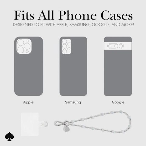 Kate Spade New York Universal Phone Charm Wristlet - Uniwersalna smyczka do telefonu (Dazzle Chain Silver) Kate Spade New York Universal Phone Charm Wristlet - Uniwersalna smyczka do telefonu (Dazzle Chain Silver)