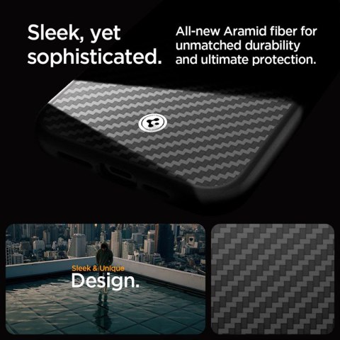 Spigen Enzo Aramid Mag MagSafe - Etui iPhone 15 Pro Max (Czarny) Spigen Enzo Aramid Mag MagSafe - Etui iPhone 15 Pro Max (Czarny)