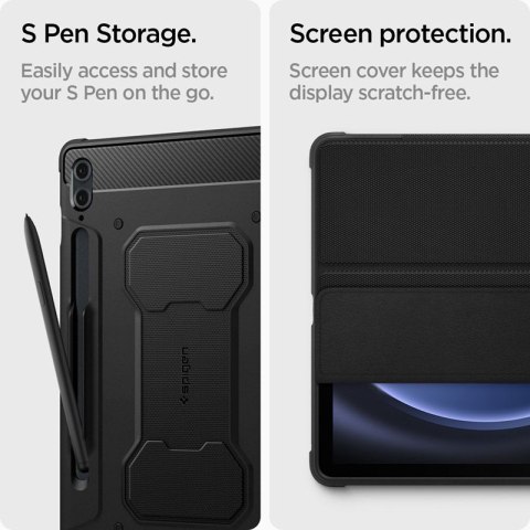 Spigen Rugged Armor Pro - Etui do Samsung Galaxy Tab S9 FE+ 12.4" (Czarny) Spigen Rugged Armor Pro - Etui do Samsung Galaxy Tab S9 FE+ 12.4" (Czarny)