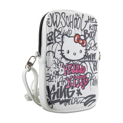 Hello Kitty Graffiti Kitty Head - Torebka crossbody na telefon (biały) Hello Kitty Graffiti Kitty Head - Torebka crossbody na telefon (biały)