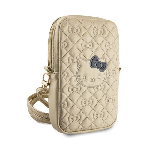 Hello Kitty Quilted Bows Strap - Torebka crossbody na telefon (złoty) Hello Kitty Quilted Bows Strap - Torebka crossbody na telefon (złoty)