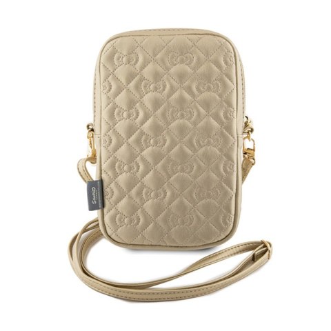 Hello Kitty Quilted Bows Strap - Torebka crossbody na telefon (złoty) Hello Kitty Quilted Bows Strap - Torebka crossbody na telefon (złoty)