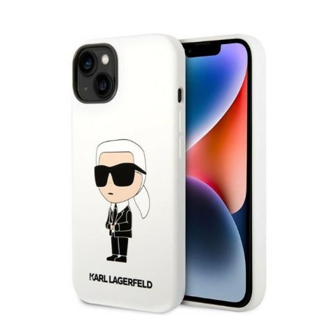 Karl Lagerfeld Silicone NFT Ikonik - Etui iPhone 14 Plus (biały) Karl Lagerfeld Silicone NFT Ikonik - Etui iPhone 14 Plus (biały)