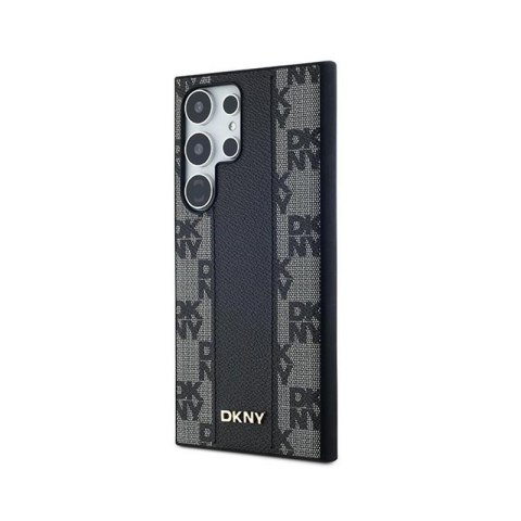 DKNY Leather Checkered Mono Pattern MagSafe - Etui Samsung Galaxy S24 Ultra (czarny) DKNY Leather Checkered Mono Pattern MagSafe - Etui Samsung Galaxy S24 Ultra (czarny)