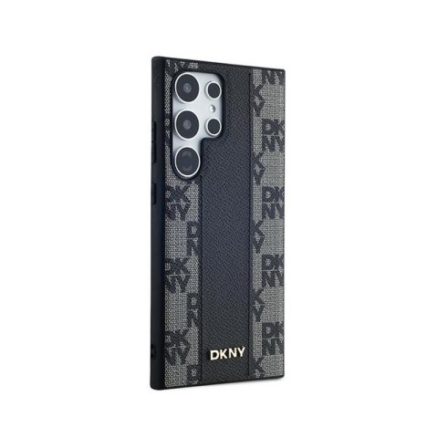 DKNY Leather Checkered Mono Pattern MagSafe - Etui Samsung Galaxy S24 Ultra (czarny) DKNY Leather Checkered Mono Pattern MagSafe - Etui Samsung Galaxy S24 Ultra (czarny)