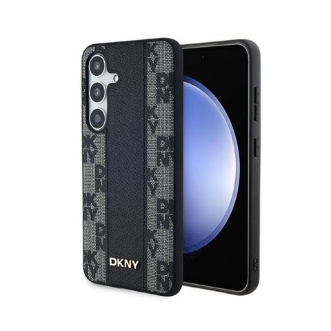 DKNY Leather Checkered Mono Pattern MagSafe - Etui Samsung Galaxy S24+ (czarny) DKNY Leather Checkered Mono Pattern MagSafe - Etui Samsung Galaxy S24+ (czarny)